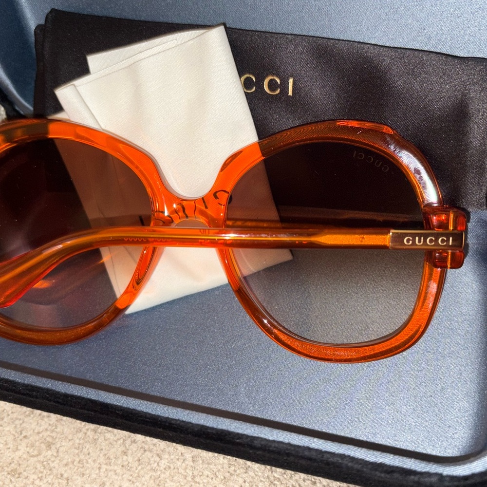 NWT Gucci Saint Tropez Orange Sunglasses - Picture 4 of 8